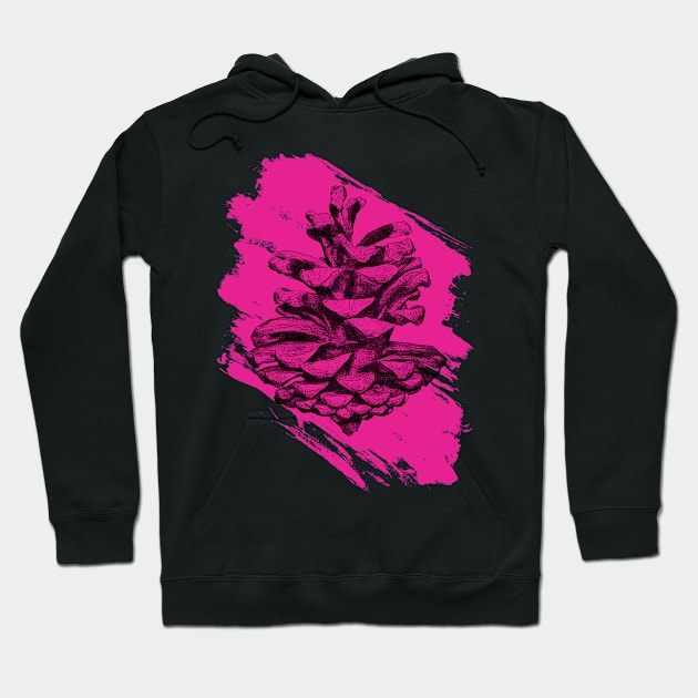 Pink pine cone Hoodie by PallKris